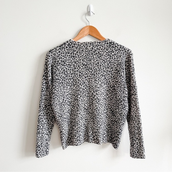 MADEWELL • Vintage Ditsy Cameron Ribbed Cardigan Sweater in Coziest Yarn - Picture 9 of 15